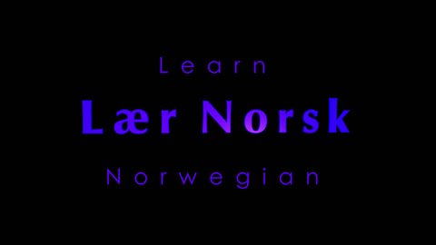 “Learn Norwegian” Animated Title with Alpha Channel
