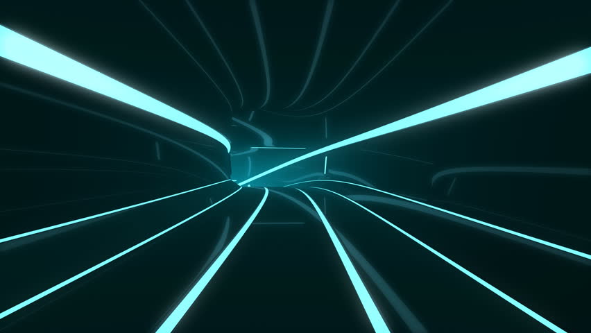 Tunnel Abstract Animation Loop Alpha Tron Stock Footage Video (100% ...