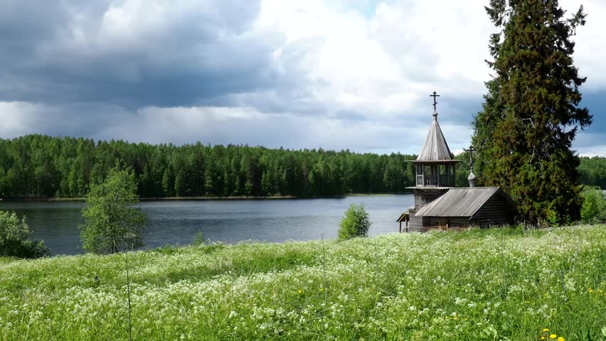 Old church near water