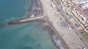 Aerial view of Tenerife island Canary Spain Atlantic ocean drone top view 4K UHD video
