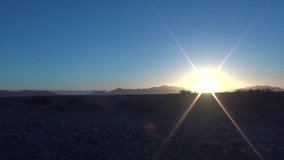 HD high quality video of African sun rising in famous endless sand sea area of Sossusvlei Namib Desert on sunny early morning in Namib-Naulkuft Park in Namibia, southern Africa