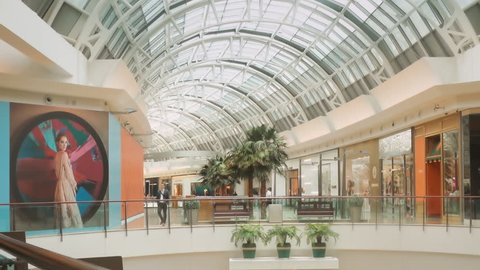 ORLANDO, FL / USA - JUNE 10, 2018: Mall at Millenia modern shopping center interior, taken on June 10, 2018. 