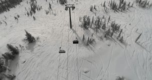 Downhill skiing from the air