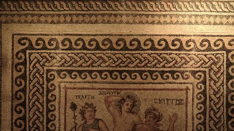 Mosaics extracted from the ancient city of Zeugma. Gaziantep,Turkey 28.09.2015