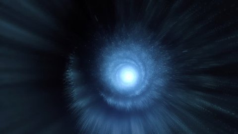 Tunnel Particles Fly Spiral