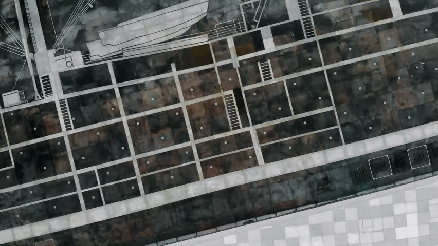 Aerial view over the well known Pudong skyline, the Wai Tan river and the new East and West Bund park project in Shanghai, China. May 2018