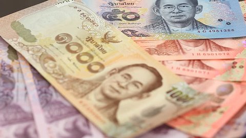 thai money closeup