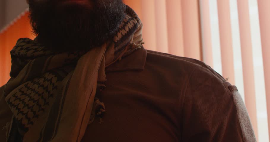 Close-up of traveler before new trip in slow motion