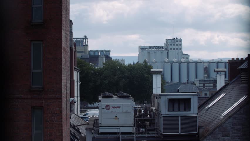 Shot of a brewery with a cloudy background.