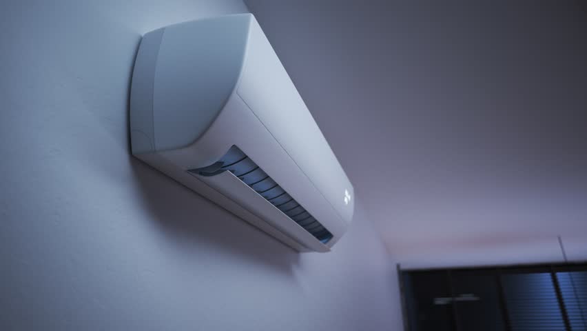 03608 Indoor air conditioner unit on the wall., a Technology Video by Dabarti CGI