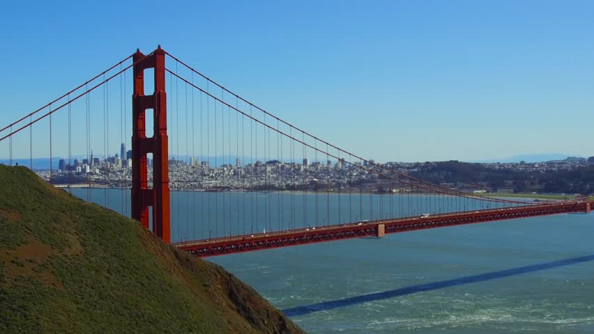 landscape concept - view of golden gate bridge over san francisco bay