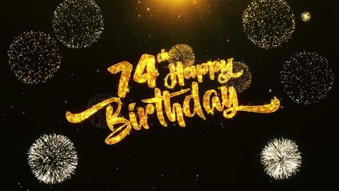 77th Happy Birthday Text Greeting の動画素材 ロイヤリティフリー Shutterstock