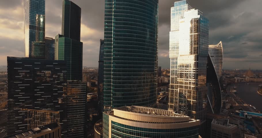 Moscow City Skyscrapers Panorama