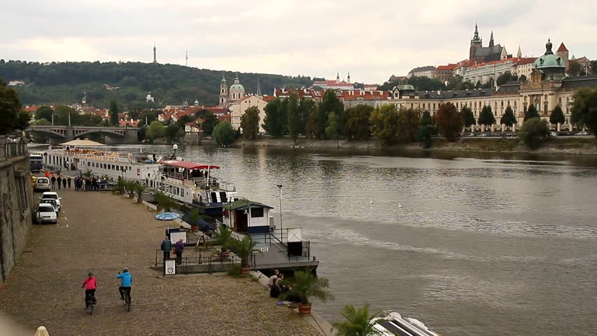 View of Prague, old and beautiful czech city. Beauty old historical districts, 
