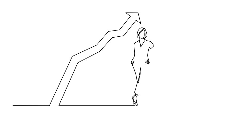 Continuous line. Самореализация рисунок карандашом.