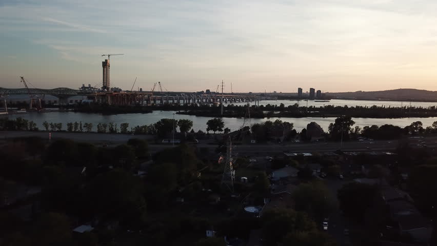 Montreal sunset on a hot summer day