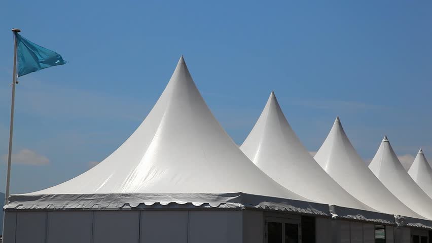Cars sale tent event at dealership showroom