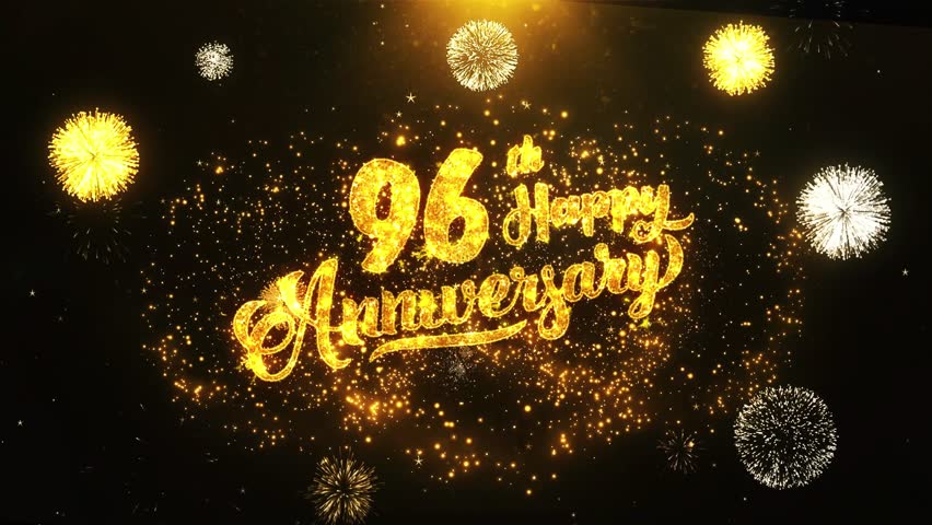 59th Happy Anniversary Text Greeting Stockvideoklipp (helt 