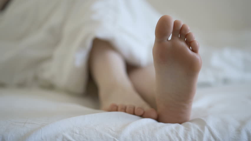 Female Feet In Bed Stock Footage Video 100 Royalty Free 1014309287 Shutterstock