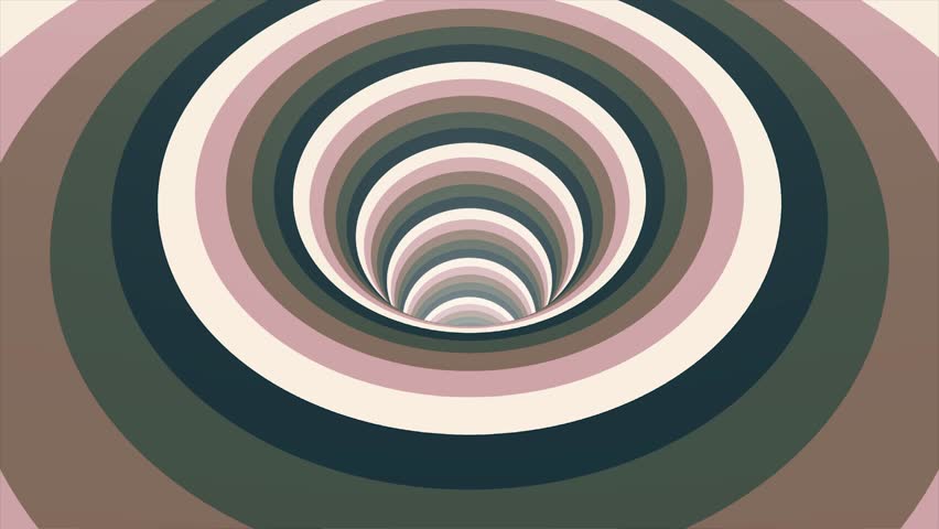 Animated Hypnotic Tunnel with Color Stock Footage Video (100% Royalty ...