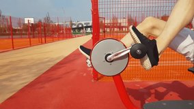 Recumbent Bike Gym outdoors, Sport Training Workout - Powered by Shutterstock - Get 15% off with code: PIKWIZARD15