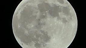 moon footage in the dark night sky