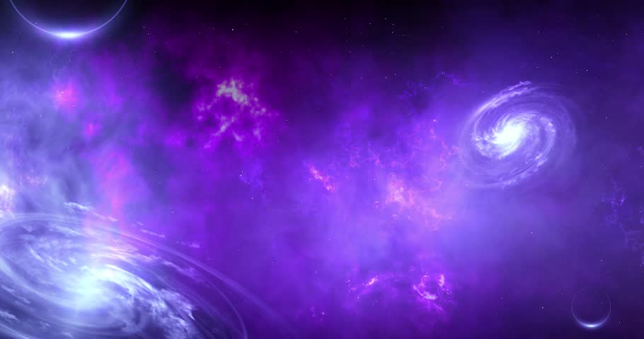 Deep infinite space with nebulas and stars. Loop background with small glitch. | Shutterstock HD Video #1014344573