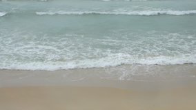 Strong wave in rainy season at patong beach Phuket,HD video slow motion.
Wave on the beach,high angle view.