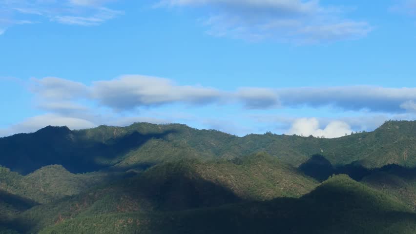 Mountain with sky and cloud timelapse
