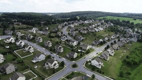Aerial Video of Neighborhood Homes in York County, Pennsylvania