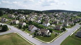 Aerial Video of Neighborhood Homes in York County, Pennsylvania