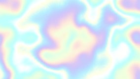 Moving random wavy texture. Psychedelic animated background. Transform abstract holographic blur surface. Looping animated footage.