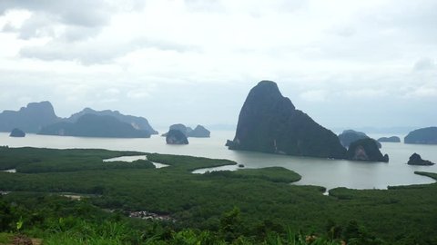 Aerial View Shot Sametnangchee Phang Nga Stock Photo 1880983207 ...