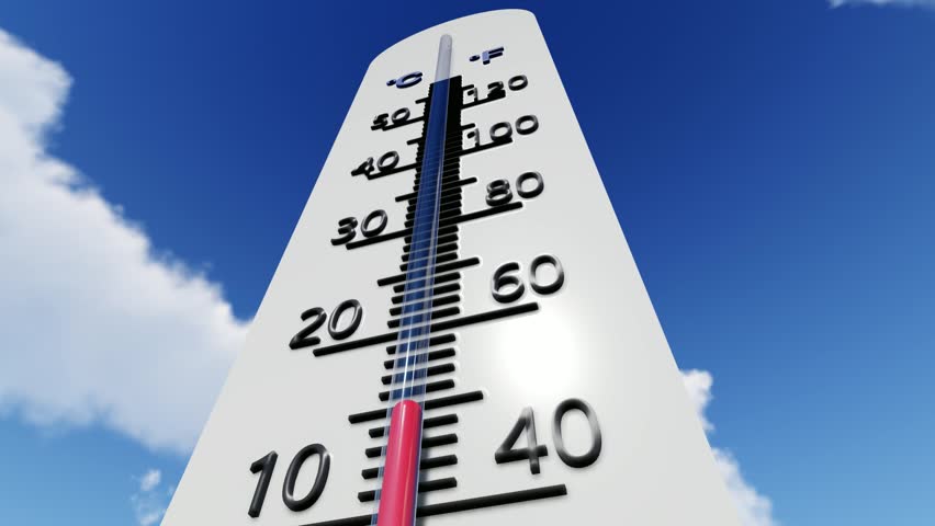 The Temperature On The Thermometer Royalty-Free Stock Footage #1014408410