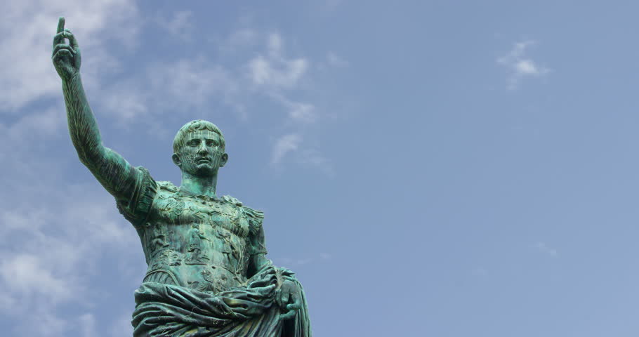 Julius Caesar Time Lapse with Moving Clouds in Background Royalty-Free Stock Footage #1014413054