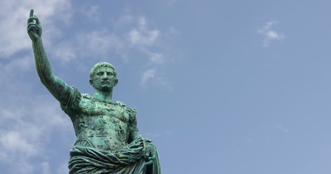 Julius Caesar Time Lapse with Moving Clouds in Background