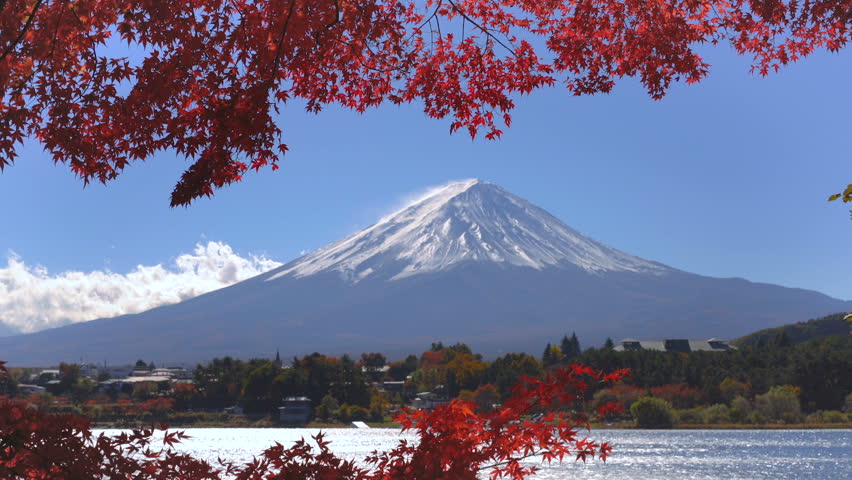 mount fuji japan autumn Stock Footage Video (100% Royalty-free ...