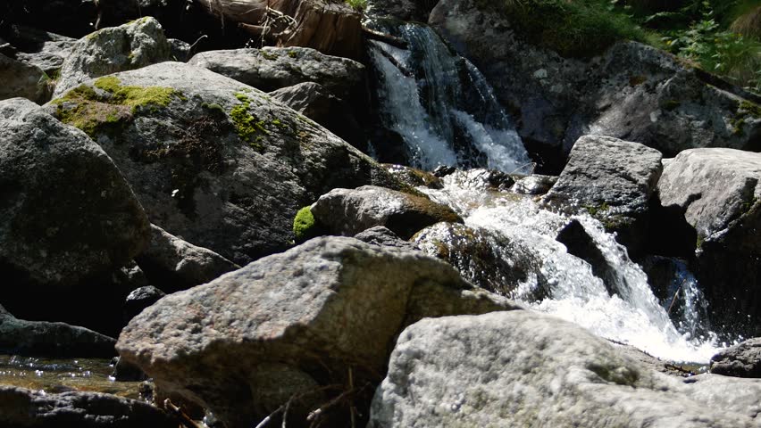 Smooth Mountain Waterfall 4k