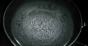 Hot Boiling Water in a saucepan, Slow motion 4K