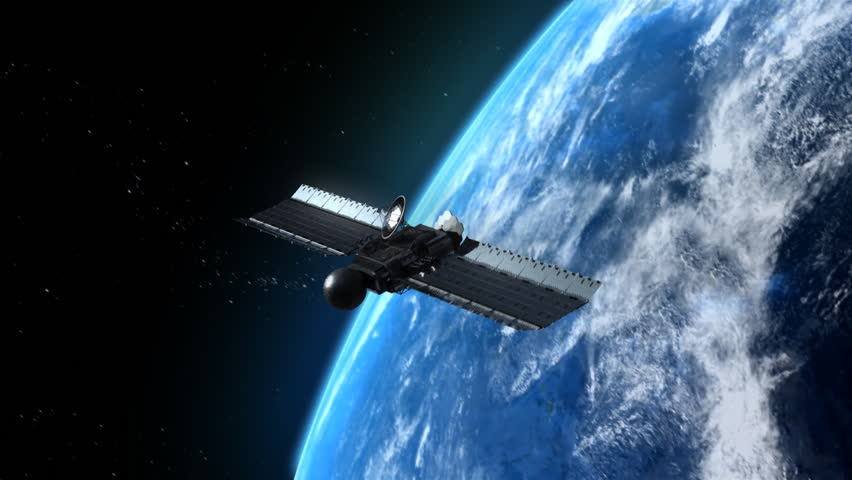 Flying modern satellite | Shutterstock HD Video #1014442