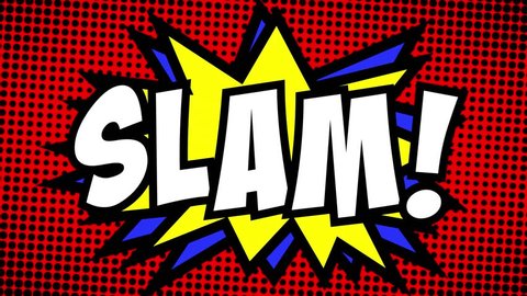 Comic Strip Cartoon Animation Word Slam Stock Footage Video (100% ...