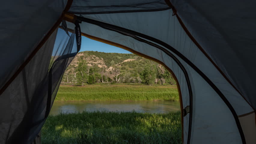 TL Theodore Roosevelt - View From Tent Over Little Missouri River