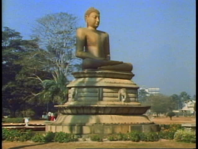 COLOMBO, SRI LANKA, 1982, The Buddha of Sri Lanka in the center of Colombo