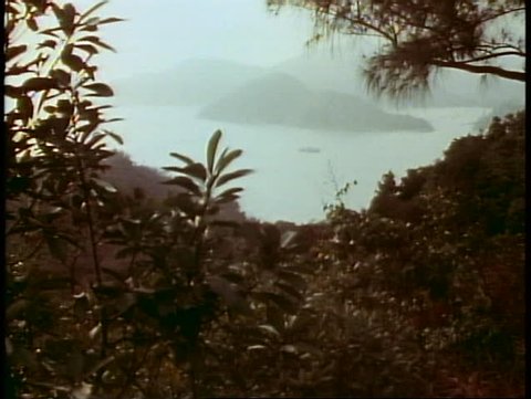HONG KONG, CHINA, 1982, The New Territories, misty, moody shot