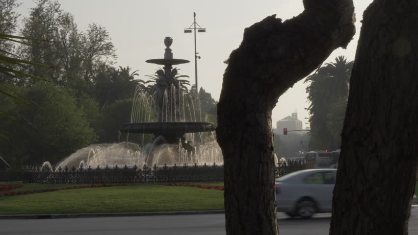 Fuente de las Tres Gracias Fountain roundabout, Malaga, Andalucia, Spain, Europe
