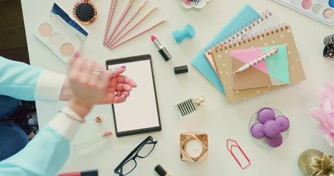 School Stationery On Pink Background Back Stock Photo (Edit Now) 1137745667