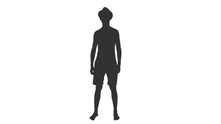 Silhouette of young man in shorts and hat showing OK sign on transparent background, Front view, Full HD footage with alpha transparency channel isolated on white background Royalty-Free Stock Footage #1014490739