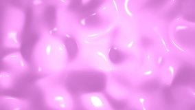 Abstract undulating organic liquid like candy, milk, milkshake boiling 4k loop able light purple, pink background video