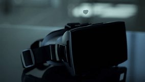 virtual, technology and augmented reality concept - vr headset with coding and world map on screen - Powered by Shutterstock - Get 15% off with code: PIKWIZARD15