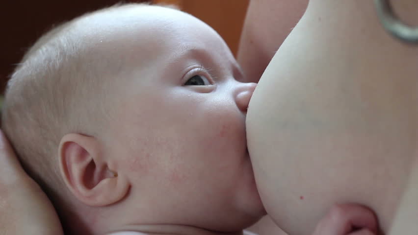 Small baby breastfeeding